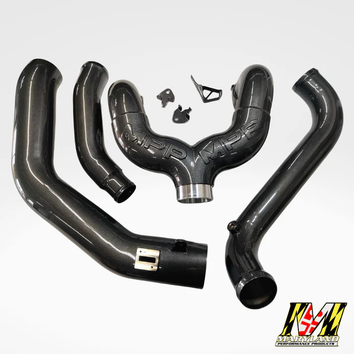 MPP Intercooler Piping Kit (11-22 Powerstroke) Intercooler Piping Maryland Performance Diesel 2011-2014 Stock Turbo Gloss Black Powdercoat