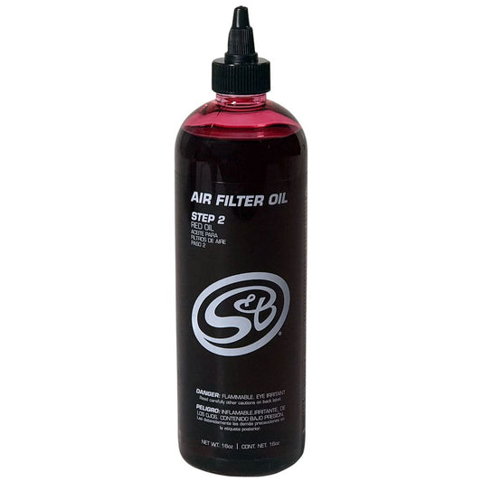 16 oz. Bottle of Air Filter Oil - Red S&B Air filters S&B