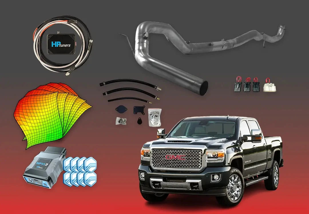 DIESELR GM Duramax L5P All In One Kit (2017-2023) All In One Kit (Basic) DIESELR Corp. 2017-2019 Shift-on-the-Fly (SOTF) 4-Inch Downpipe Back