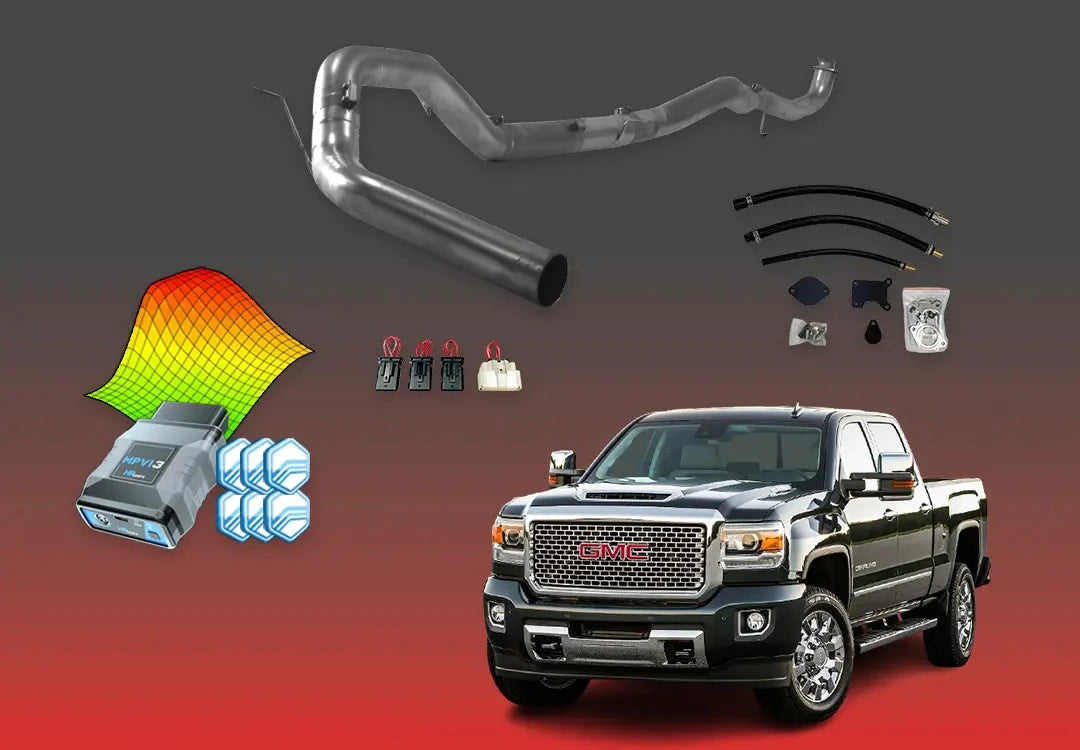 DIESELR GM Duramax L5P All In One Kit (2017-2023) w/ MPVi3 All In One Kit (Basic) DIESELR Corp 2017-2019 Single Tune 4-Inch Downpipe Back
