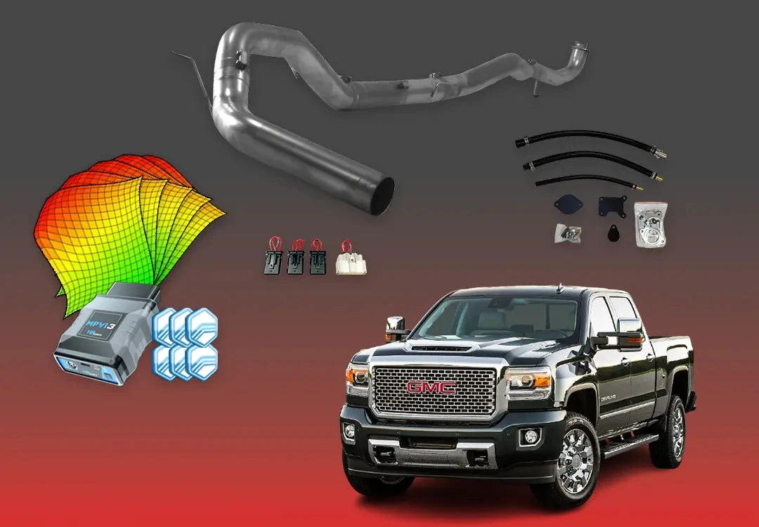 DIESELR GM Duramax L5P All In One Kit (2017-2023) w/ MPVi3 All In One Kit (Basic) DIESELR Corp 2017-2019 Shift-on-the-Fly (SOTF) 5-Inch Downpipe Back