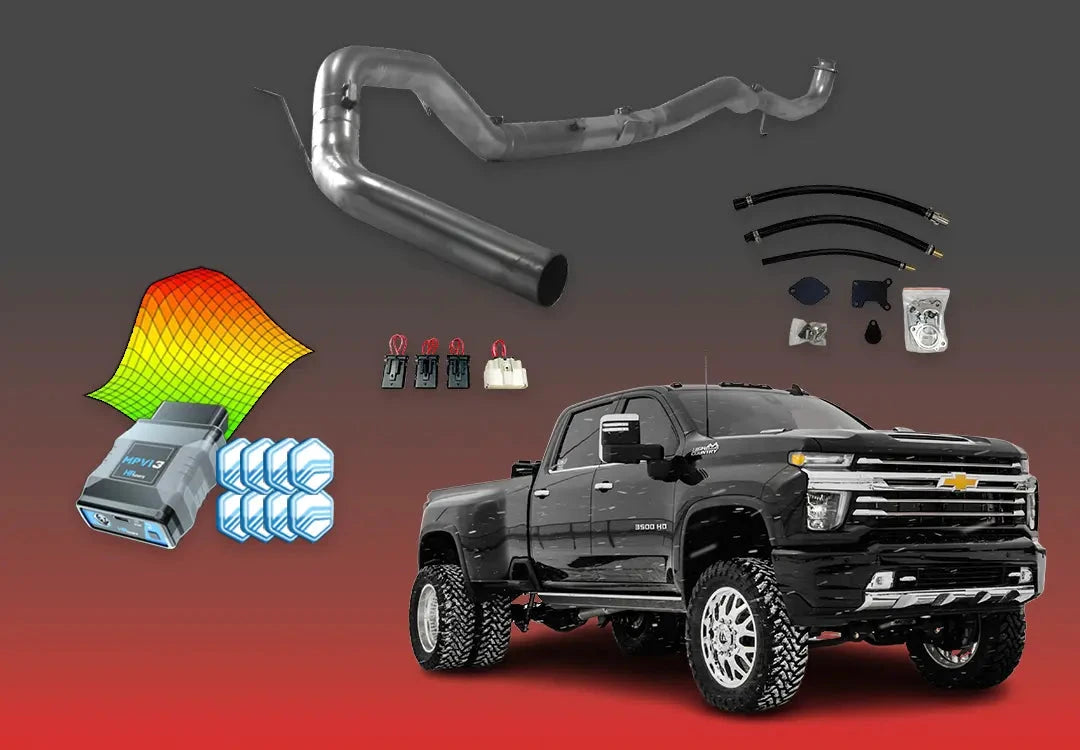 DIESELR GM Duramax L5P All In One Kit (2017-2023) All In One Kit (Basic) DIESELR Corp 2020-2023 Single Tune 4-Inch Downpipe Back