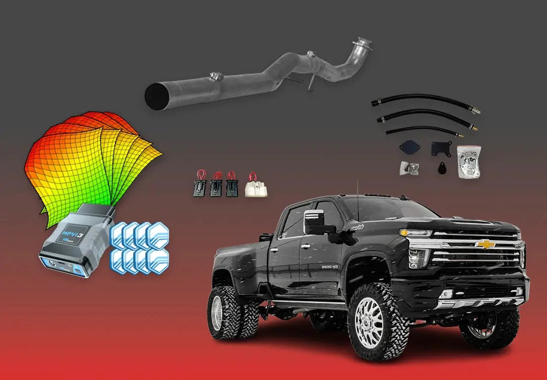 DIESELR GM Duramax L5P All In One Kit (2017-2023) All In One Kit (Basic) DIESELR Corp 2020-2023 Shift-on-the-Fly (SOTF) Cat & DPF Straight - Race Pipe