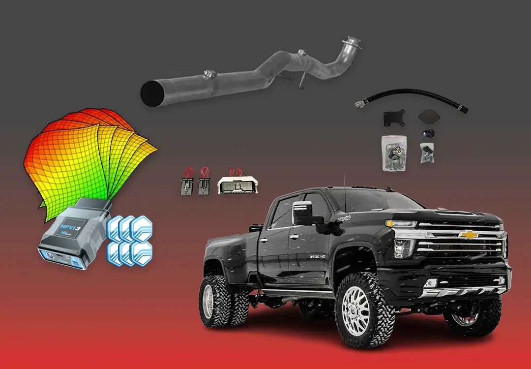 DIESELR GM Duramax L5P All In One Kit (2017-2023) w/ MPVi3 All In One Kit (Basic) DIESELR Corp 2020-2023 Shift-on-the-Fly (SOTF) Cat & DPF Straight - Race Pipe