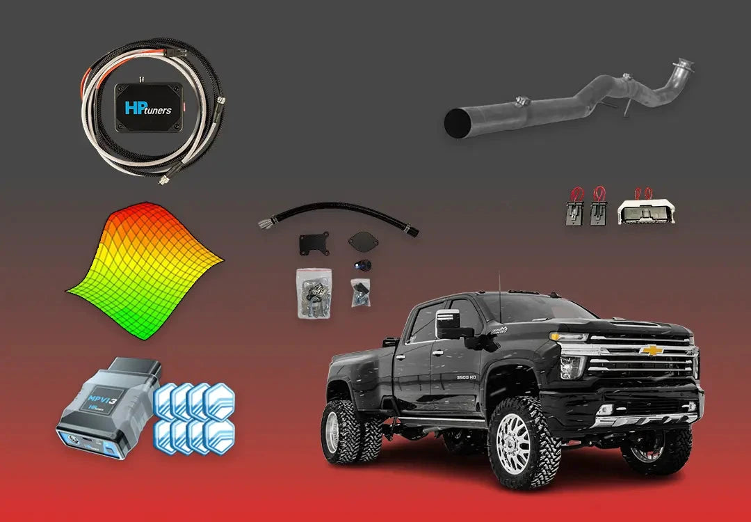 DIESELR GM Duramax L5P All In One Kit (2017-2023) All In One Kit (Basic) DIESELR Corp. 2020-2023 Single Tune Cat & Dpf Straight - Race Pipe