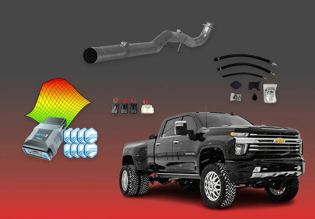 DIESELR GM Duramax L5P All In One Kit (2017-2023) All In One Kit (Basic) DIESELR Corp 2020-2023 Single Tune Cat & DPF Straight - Race Pipe