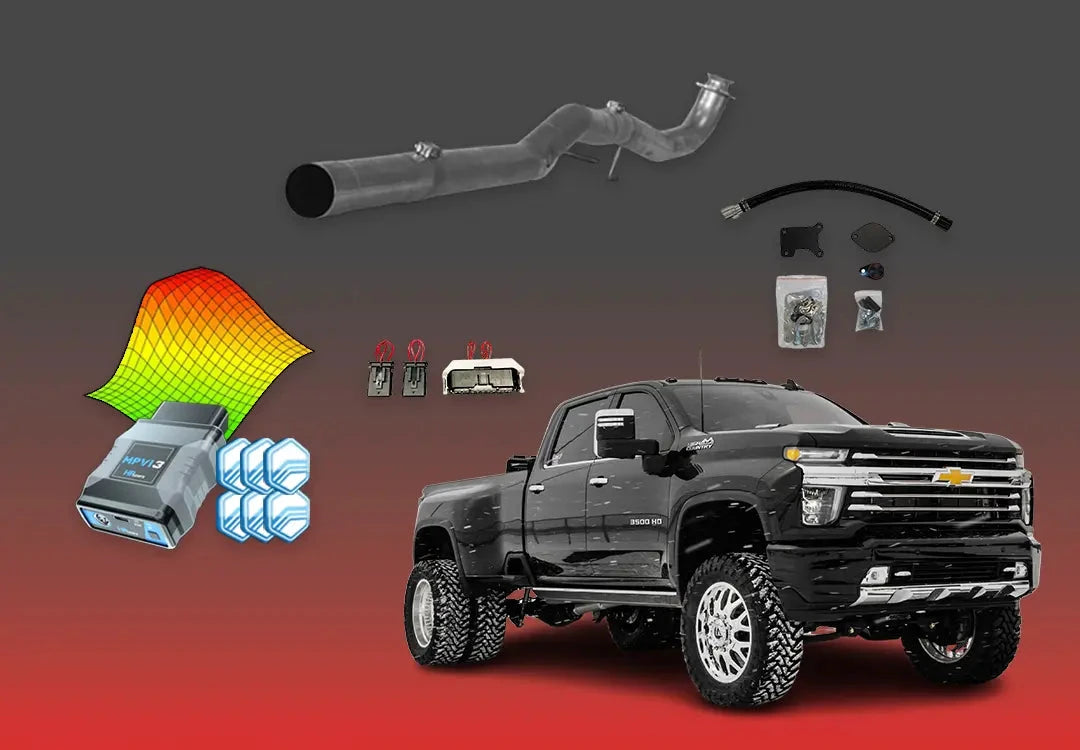 DIESELR GM Duramax L5P All In One Kit (2017-2023) w/ MPVi3 All In One Kit (Basic) DIESELR Corp 2020-2023 Single Tune Cat & DPF Straight - Race Pipe
