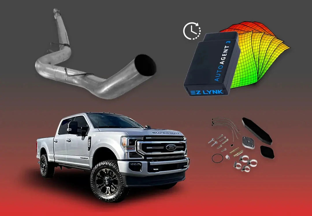 DIESELR 6.7L Ford Powerstroke All-In-One Kit w/ EZ Lynk (2020-2022) All In One Kit (Basic) DIESELR Corp 4-inch Downpipe Back on (Slight Modifications needed) 4 Week Support Pack