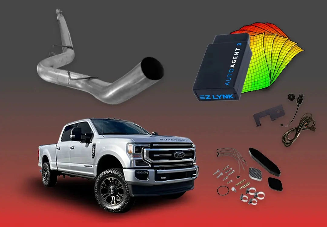 DIESELR 6.7L Ford Powerstroke All-In-One Kit w/ EZ Lynk (2020-2022) All In One Kit (Basic) DIESELR Corp 4-inch Downpipe Back Lifetime Support Pack