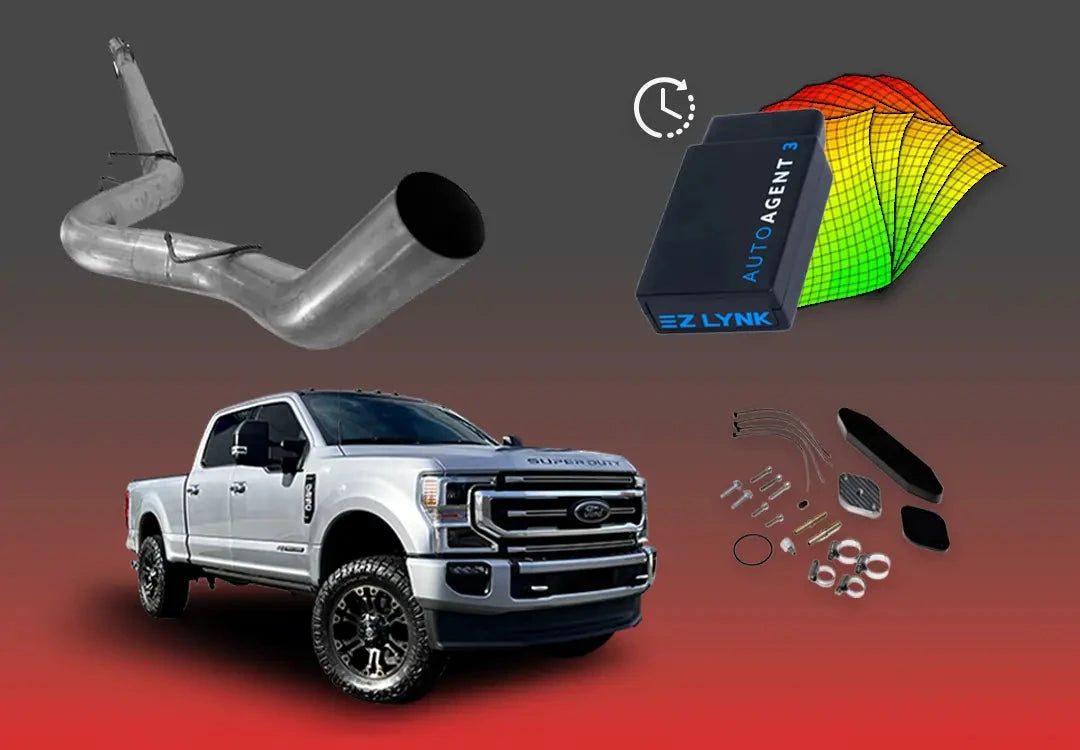 DIESELR 6.7L Ford Powerstroke All-In-One Kit w/ EZ Lynk (2020-2022) All In One Kit (Basic) DIESELR Corp 5-inch Downpipe Back 4 Week Support Pack
