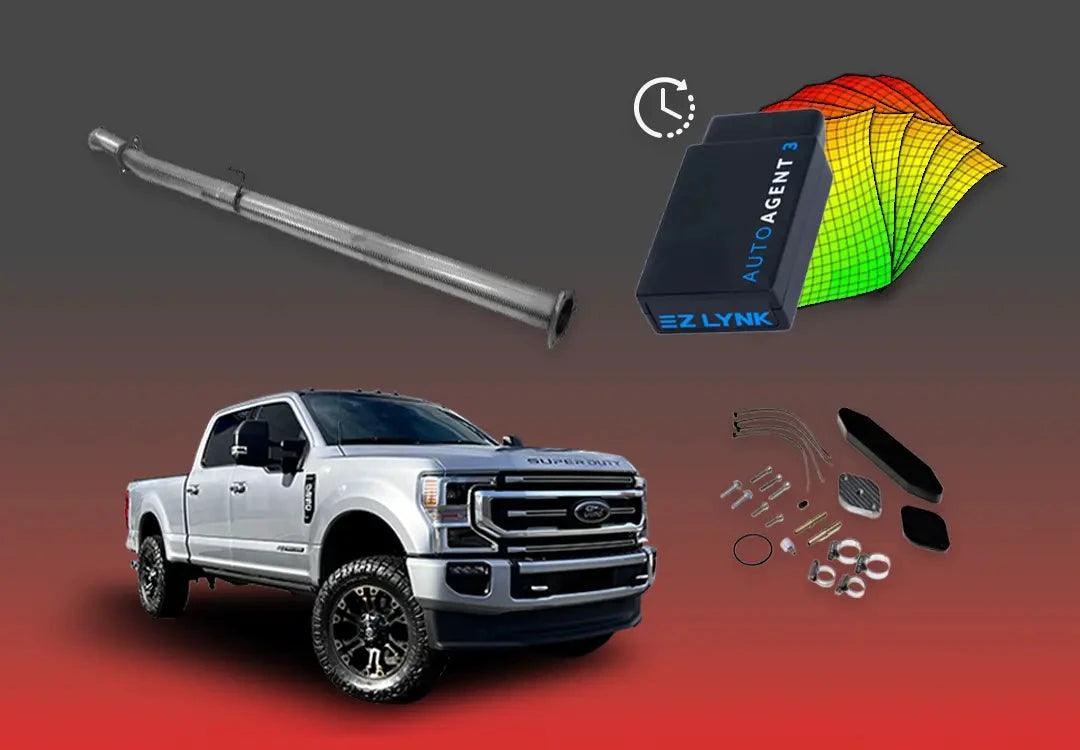 DIESELR 6.7L Ford Powerstroke All-In-One Kit w/ EZ Lynk (2020-2022) All In One Kit (Basic) DIESELR Corp Cat & Dpf Straight - Race Pipe 4 Week Support Pack