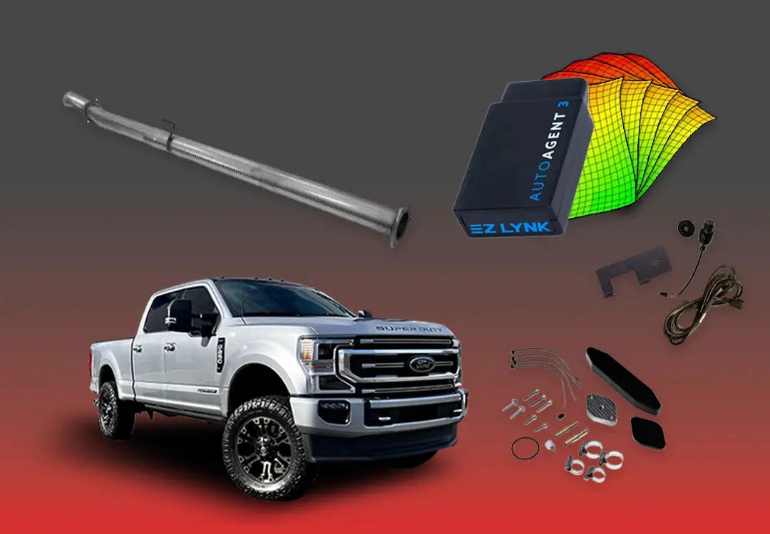 DIESELR 6.7L Ford Powerstroke All-In-One Kit w/ EZ Lynk (2020-2022) All In One Kit (Basic) DIESELR Corp Cat & Dpf Straight - Race Pipe Lifetime Support Pack