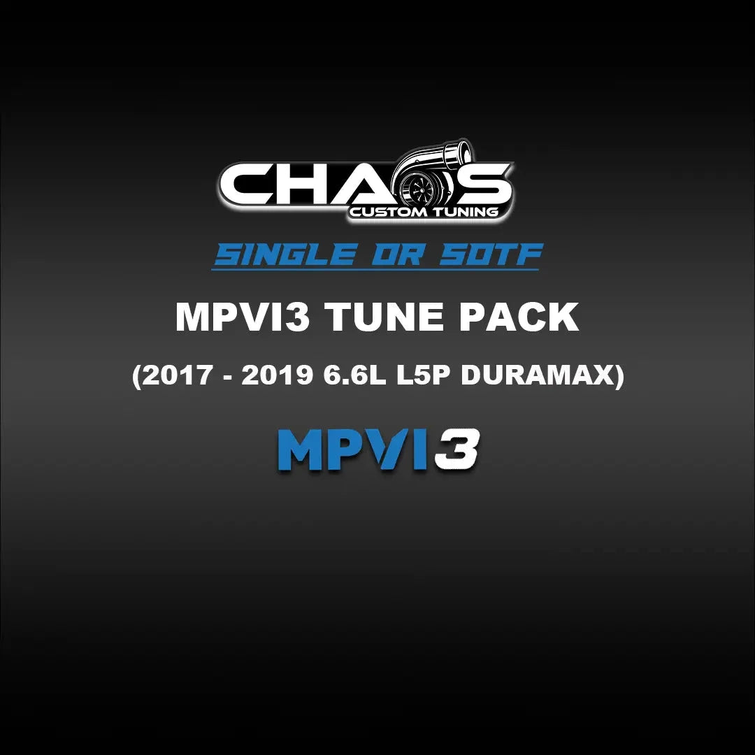 Chaos Custom Tuning MPVI3 Tune Files (2017-2019 Duramax L5P 6.6L) Tune Files Chaos Custom Tuning
