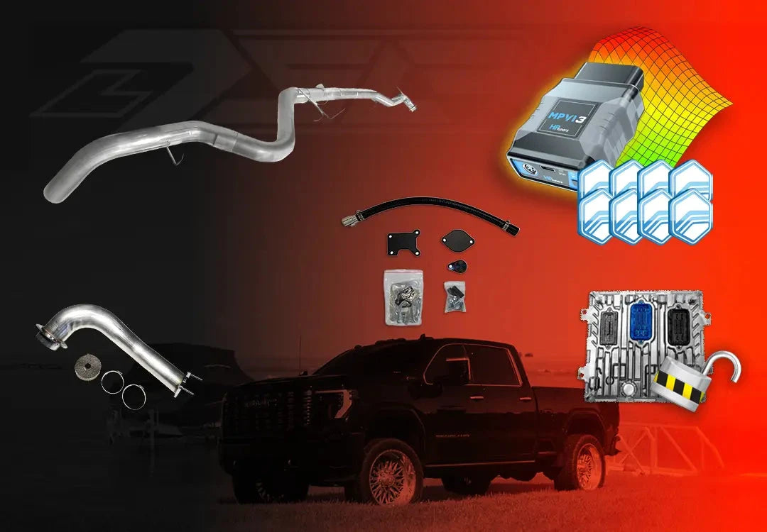 DIESELR GM Duramax L5P All In One Kit (2024-2025) All In One Kit (Basic) DIESELR Corp 4-Inch Downpipe Back