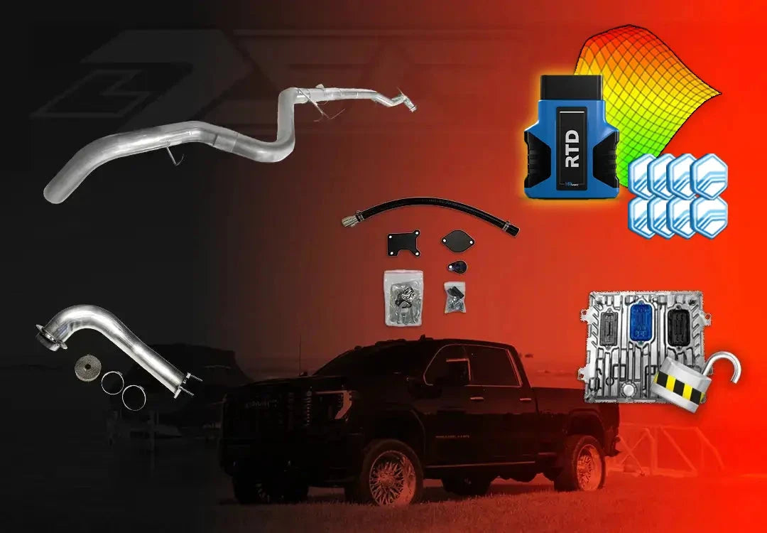 DIESELR GM Duramax L5P All In One Kit (2024-2025) All In One Kit (Basic) DIESELR Corp 4-Inch Downpipe Back