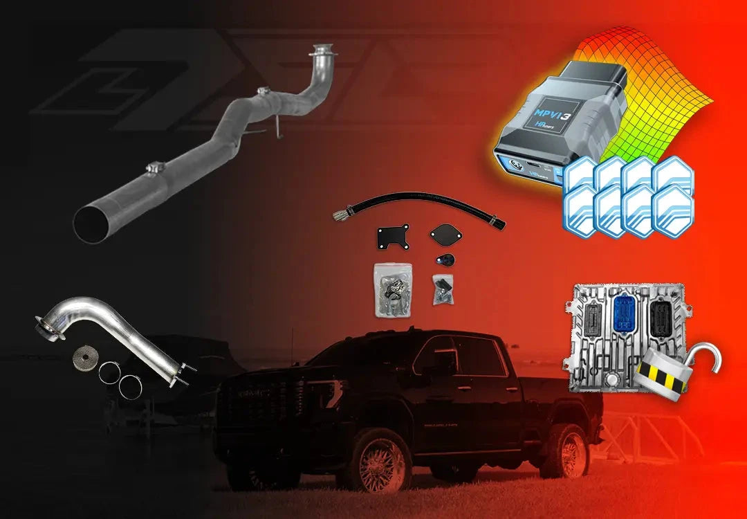 DIESELR GM Duramax L5P All In One Kit (2024-2025) All In One Kit (Basic) DIESELR Corp Cat & DPF Straight - Race Pipe