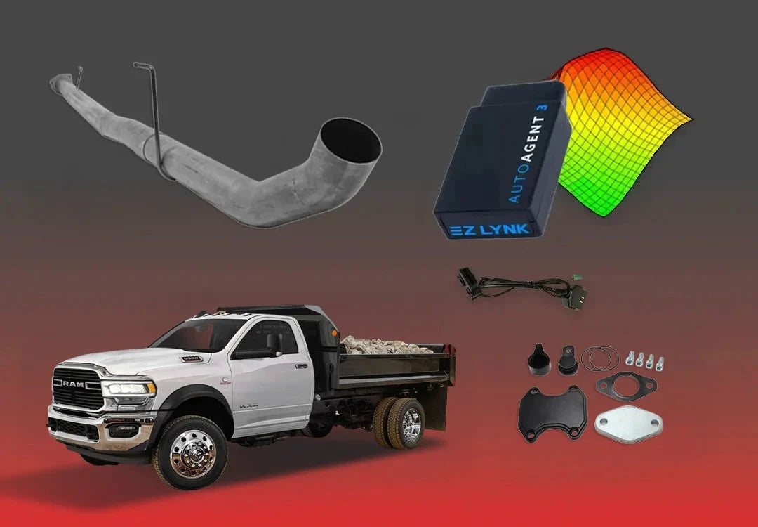 DIESELR 6.7L RAM Cummins All-In-One Kit (2019–2021) (Cab & Chassis) All In One Kit (Basic) DIESELR Corp Unlimited Lifetime Support Cat & DPF Straight - Race Pipe (Aluminized) (Without Muffler) EGR Upgrade Kit - (Cab & Chassis)