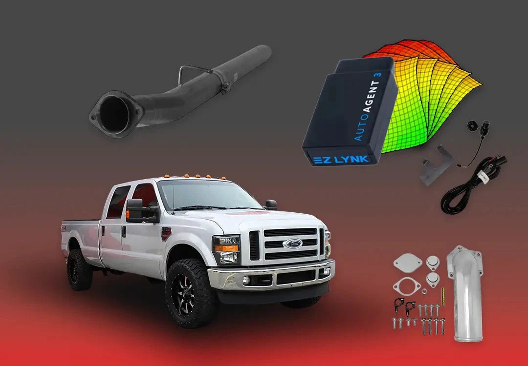 DIESELR 2007.5–2010 Ford Powerstroke 6.4L All-In-One Kit All In One Kit (Basic) DIESELR Corp. Unlimited Support (SOTF - Shift-on-the-Fly) Cat & Dpf Straight - Race Pipe
