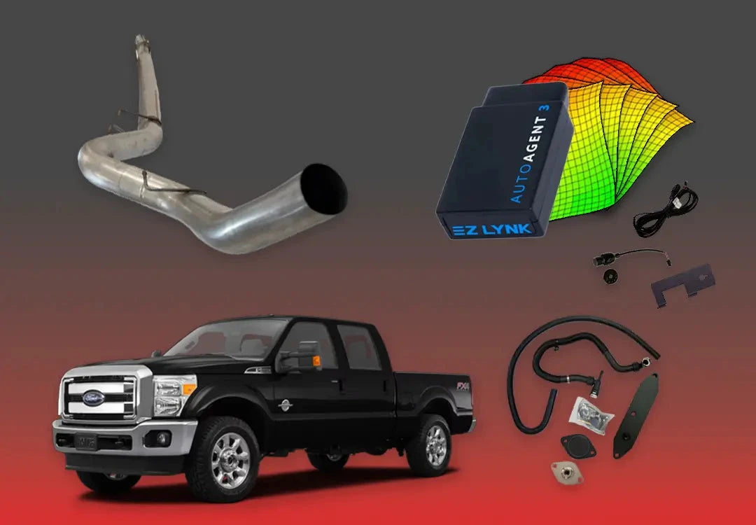 DIESELR 6.7L Ford Powerstroke All-In-One Kit (2011–2019) All In One Kit (Basic) DIESELR Corp. 2015-2016 Unlimited Support (SOTF - Shift-on-the-Fly) 4-inch Downpipe Back