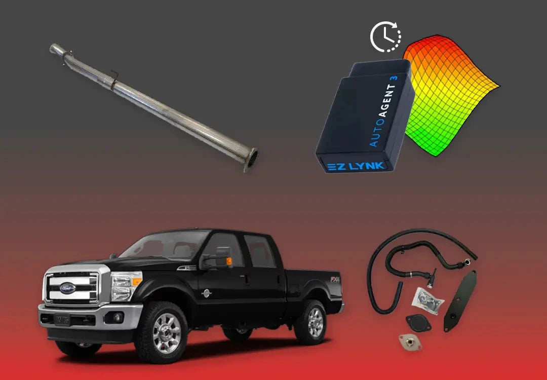 DIESELR 6.7L Ford Powerstroke All-In-One Kit (2011–2019) All In One Kit (Basic) DIESELR Corp. 2015-2016 4-week Limited Support Cat & Dpf Straight - Race Pipe