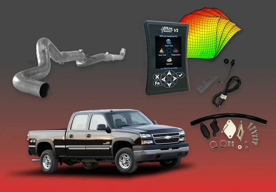 DIESELR 6.6L GM Duramax LBZ All-In-One Kit (2006–2007) All In One Kit (Basic) DIESELR Corp. Shift-on-the-Fly (SOTF) 4-inch Downpipe Back