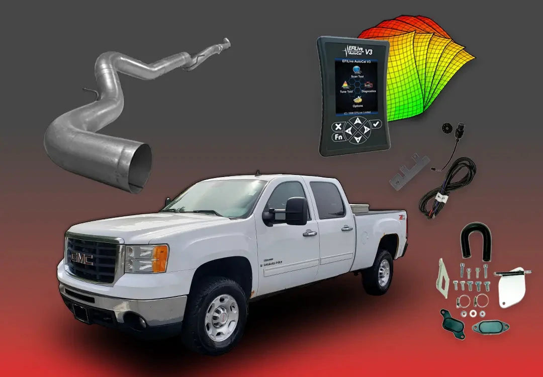 DIESELR GM Duramax LMM All In One Kit (2007.5-2010) All In One Kit (Basic) DIESELR Corp. SOTF - Shift-on-the-Fly (Pickup Only) 5-Inch Downpipe Back