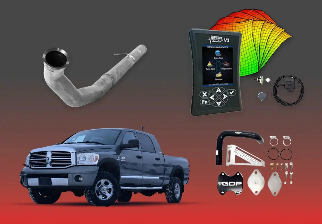 DIESELR 6.7L RAM Cummins All-In-One Kit (2007.5–2009) All In One Kit (Basic) DIESELR Corp. Shift-on-the-Fly (SOTF) Cat & DPF Race Pipe