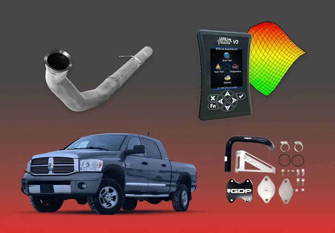 DIESELR 6.7L RAM Cummins All-In-One Kit (2007.5–2009) All In One Kit (Basic) DIESELR Corp. Single Tune Cat & DPF Race Pipe