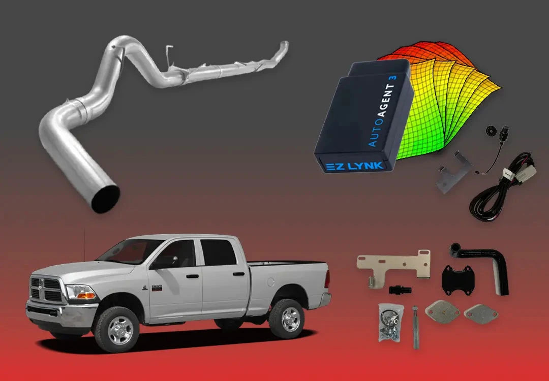 DIESELR 6.7L RAM Cummins All-In-One Kit (2010–2012) All In One Kit (Basic) DIESELR Corp. Unlimited Support (SOTF - Shift-on-the-Fly) DIESELR 4 inch Turbo-Back Exhaust System