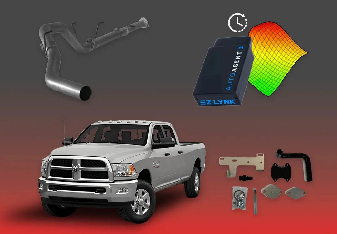 DIESELR 6.7L RAM Cummins All-In-One Kit (2013–2018) All In One Kit (Basic) DIESELR Corp. 2013-2017 4-week Limited Support DIESELR 4 inch Downpipe Back Exhaust - Single