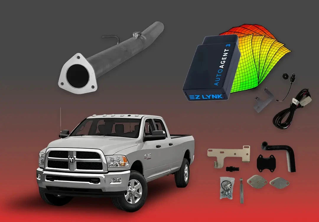 DIESELR 6.7L RAM Cummins All-In-One Kit (2013–2018) All In One Kit (Basic) DIESELR Corp. 2013-2017 Unlimited Support (SOTF - Shift-on-the-Fly) 4 inch Cat & DPF/SCR Race Pipes