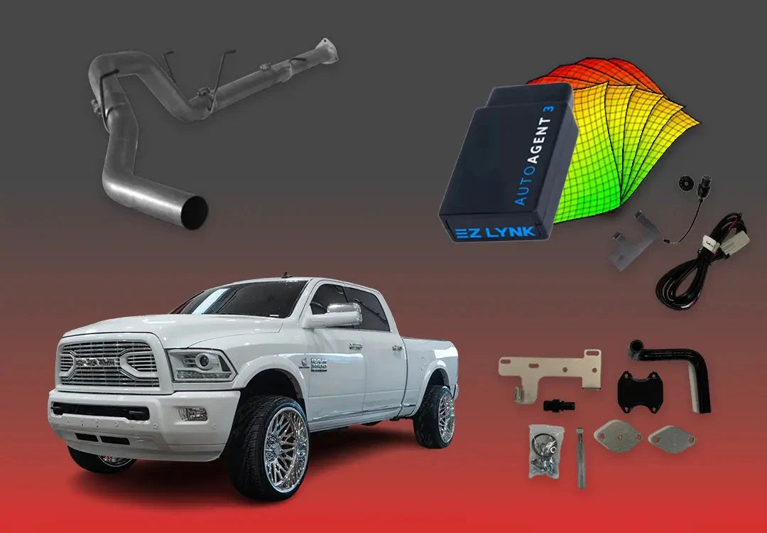 DIESELR 6.7L RAM Cummins All-In-One Kit (2013–2018) All In One Kit (Basic) DIESELR Corp. 2018 Unlimited Support (SOTF - Shift-on-the-Fly) DIESELR 4 inch Downpipe Back Exhaust - Single