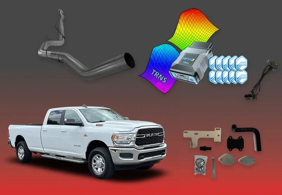 DIESELR 6.7L RAM Cummins All-In-One Kit (2022–2024, 68RFE) All In One Kit (Basic) DIESELR Corp Single Tune 4-Inch Downpipe Back