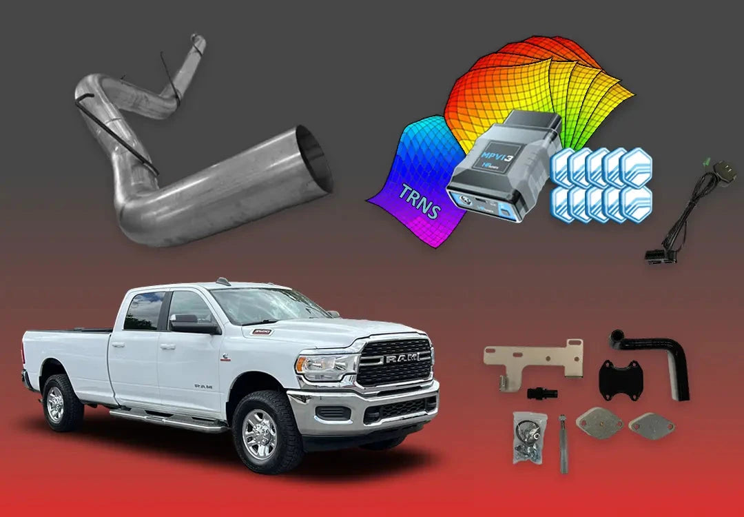 DIESELR 6.7L RAM Cummins All-In-One Kit (2022–2024, 68RFE) All In One Kit (Basic) DIESELR Corp SOTF 5 Tunes 5-Inch Downpipe Back