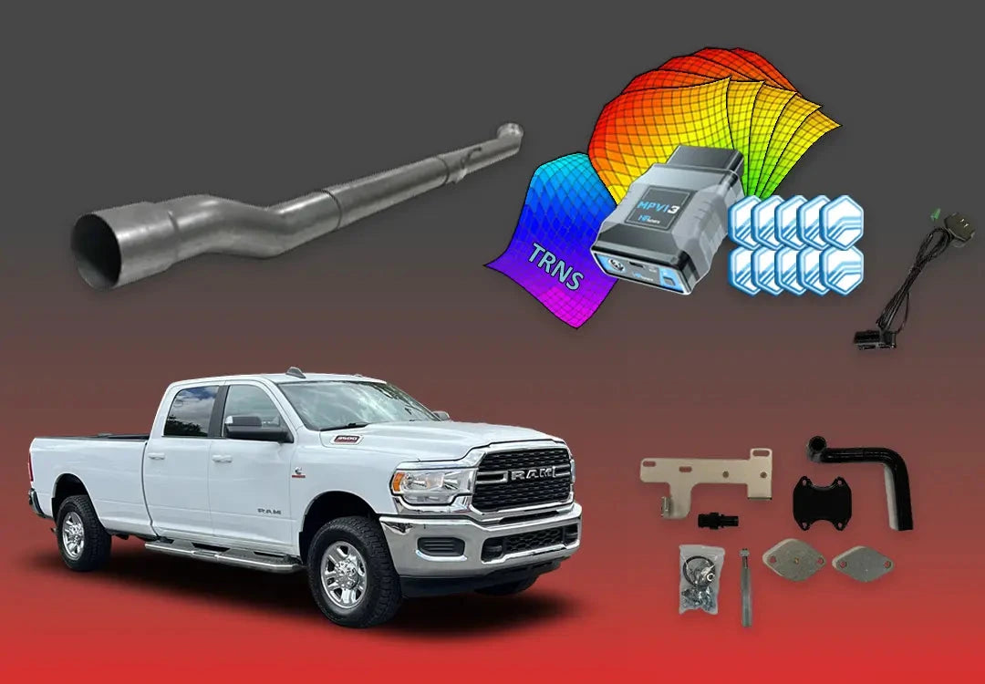 DIESELR 6.7L RAM Cummins All-In-One Kit (2022–2024, 68RFE) All In One Kit (Basic) DIESELR Corp SOTF 5 Tunes Cat & Dpf Straight - Race Pipe