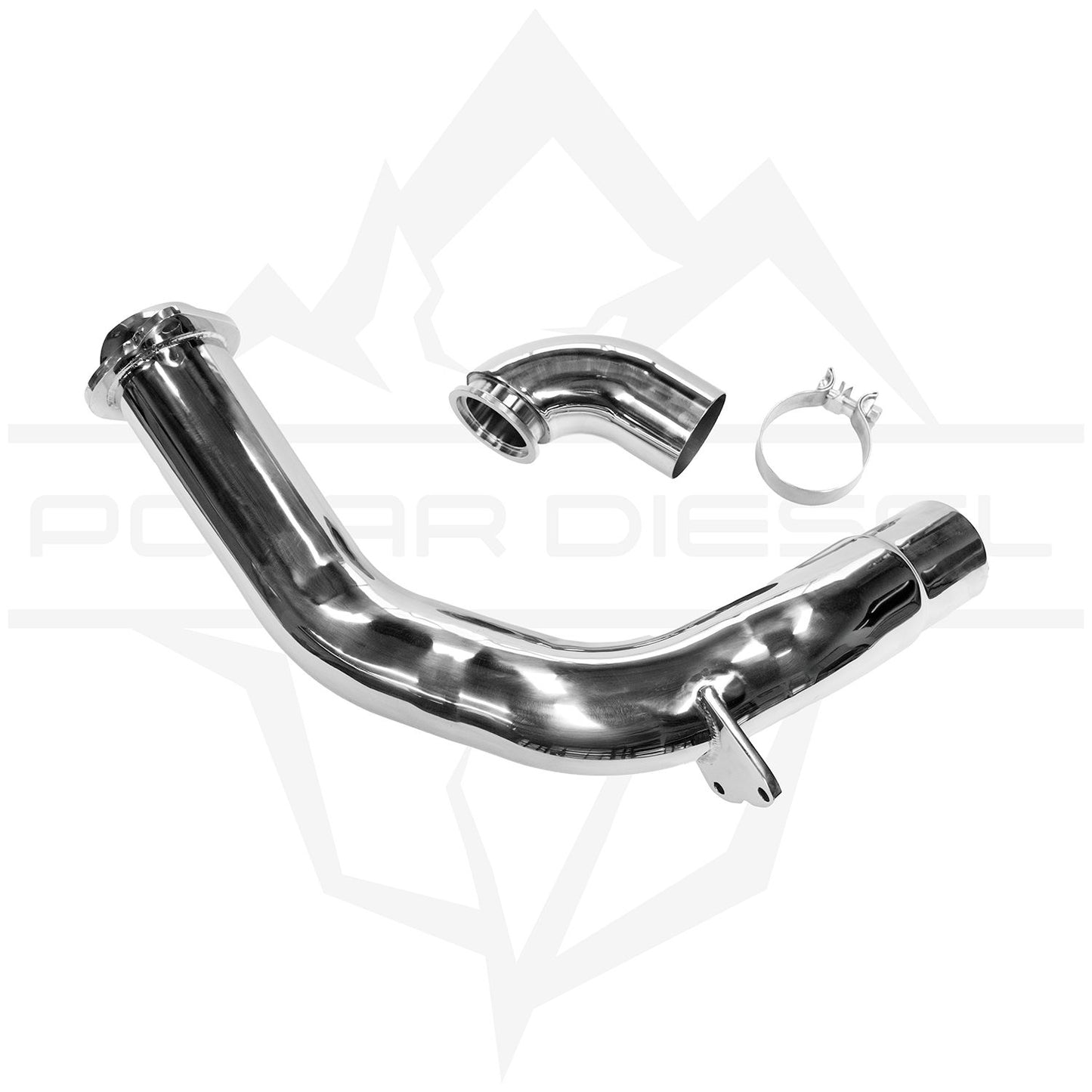 2020-2025 Powerstroke 6.7L Polished Polar Downpipe Turbocharger Down Pipe Polar Diesel