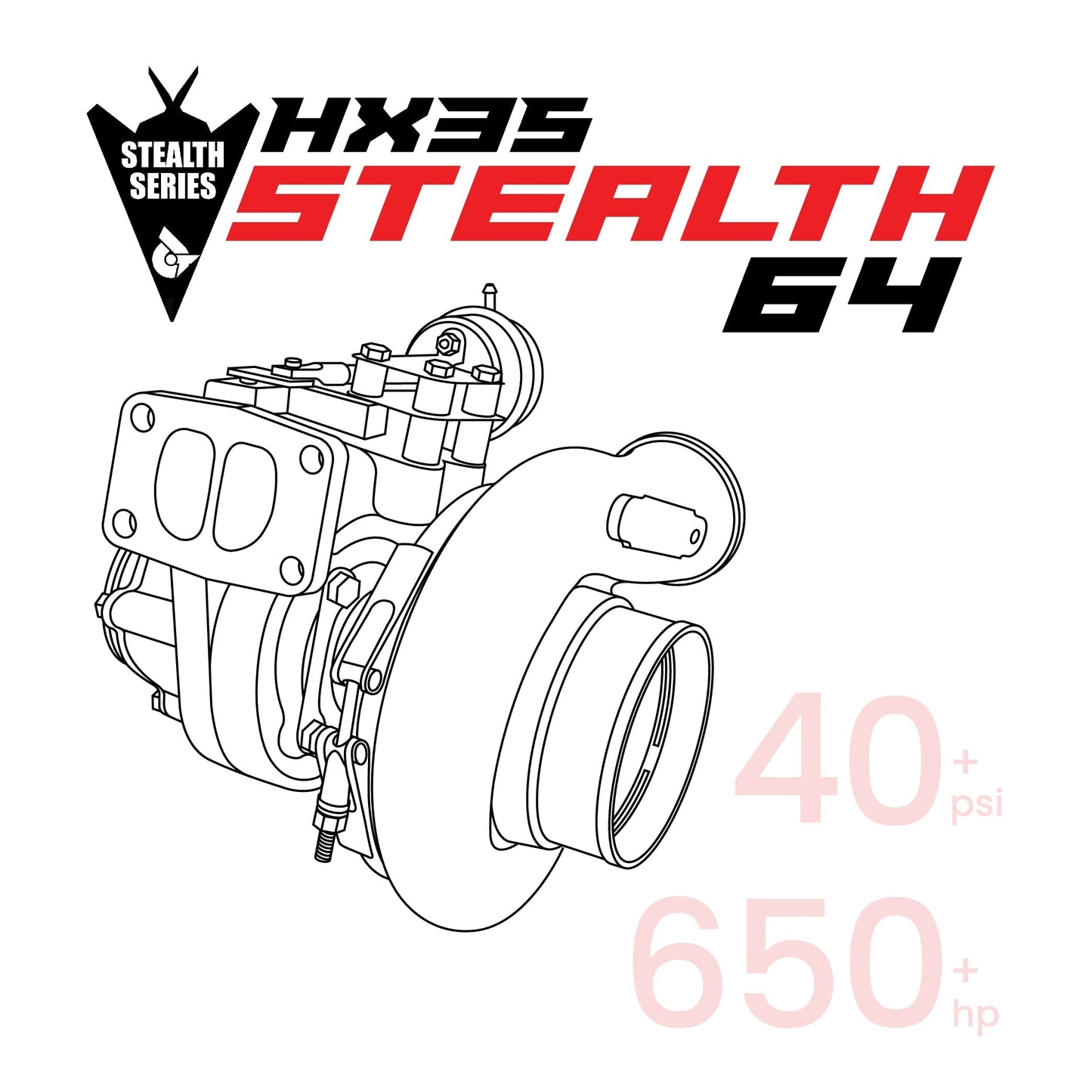 HX35 Stealth 64 Turbo (1991.5-2002 5.9L Cummins) Turbocharger Calibrated Power