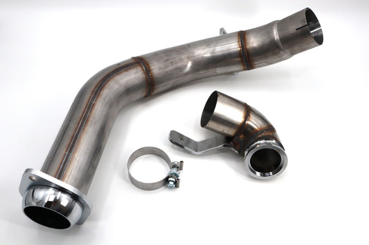 4" Stainless Steel Downpipe (2020-2024 6.7L Powerstroke) Turbocharger Down Pipe No Limit Fabrication
