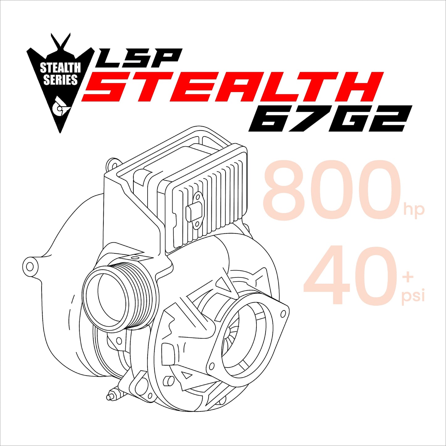 Stealth 67G2 Turbo w/ Actuator (2020-2023 6.6L L5P Duramax) Turbocharger Calibrated Power