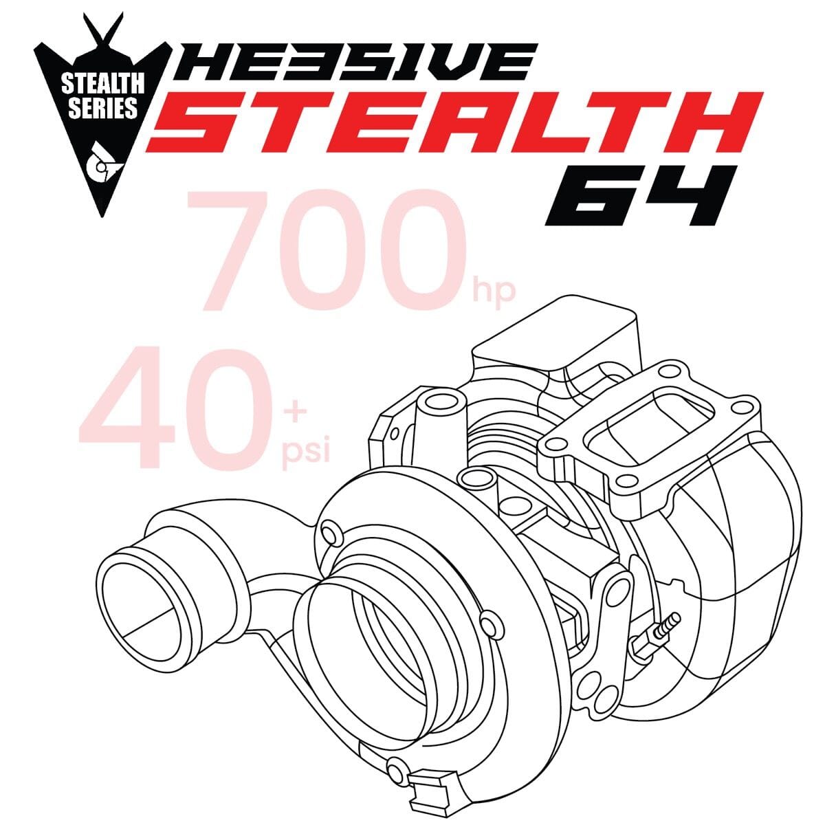 HE351VE Stealth Mach 1 64 Turbo (2007.5-2009 6.7L Cummins) Turbocharger Calibrated Power