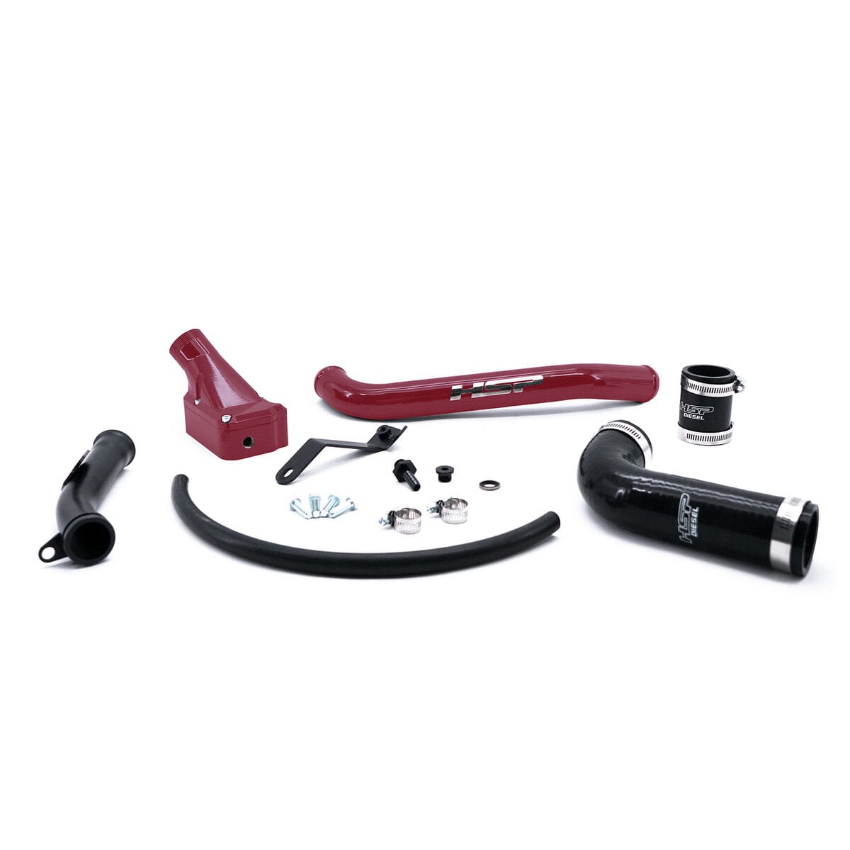 HSP Billet Thermostat Housing Kit (2006-2010 Chevrolet / GMC) Engine Coolant Thermostat Housing HSP Diesel Candy Red