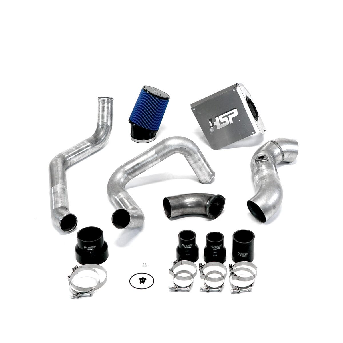 HSP Max Air Flow Bundle (2003-2004 Chevrolet / GMC) Cold Air Intake HSP Diesel Silver (Raw)