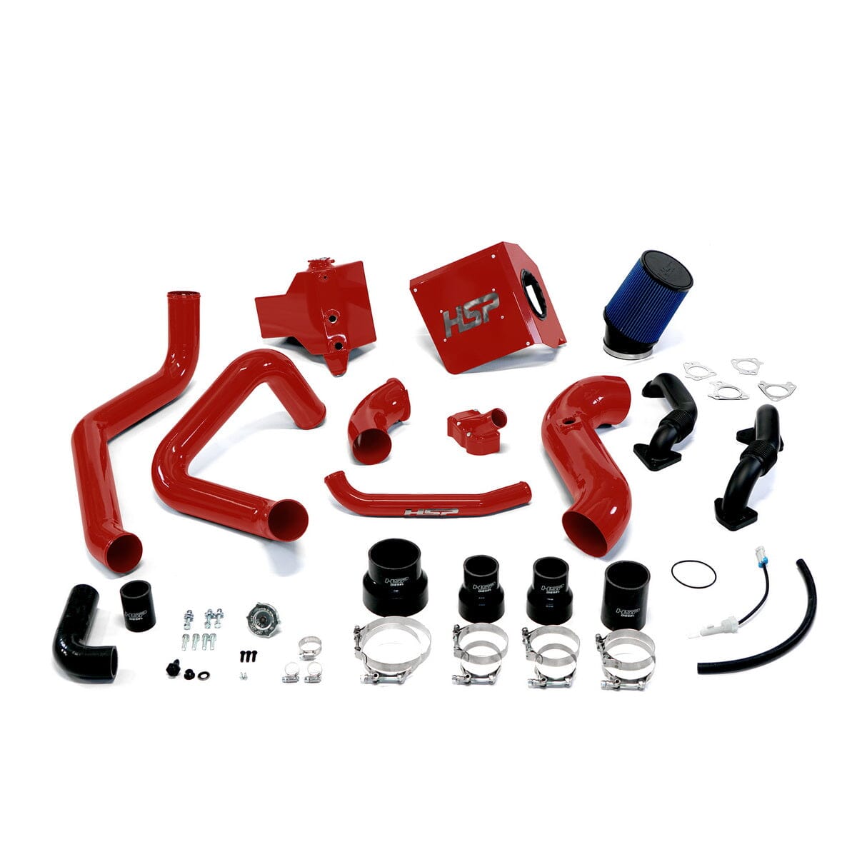 HSP Deluxe Max Air Flow Bundle (2003-2004 Chevrolet / GMC) Cold Air Intake HSP Diesel Blood Red
