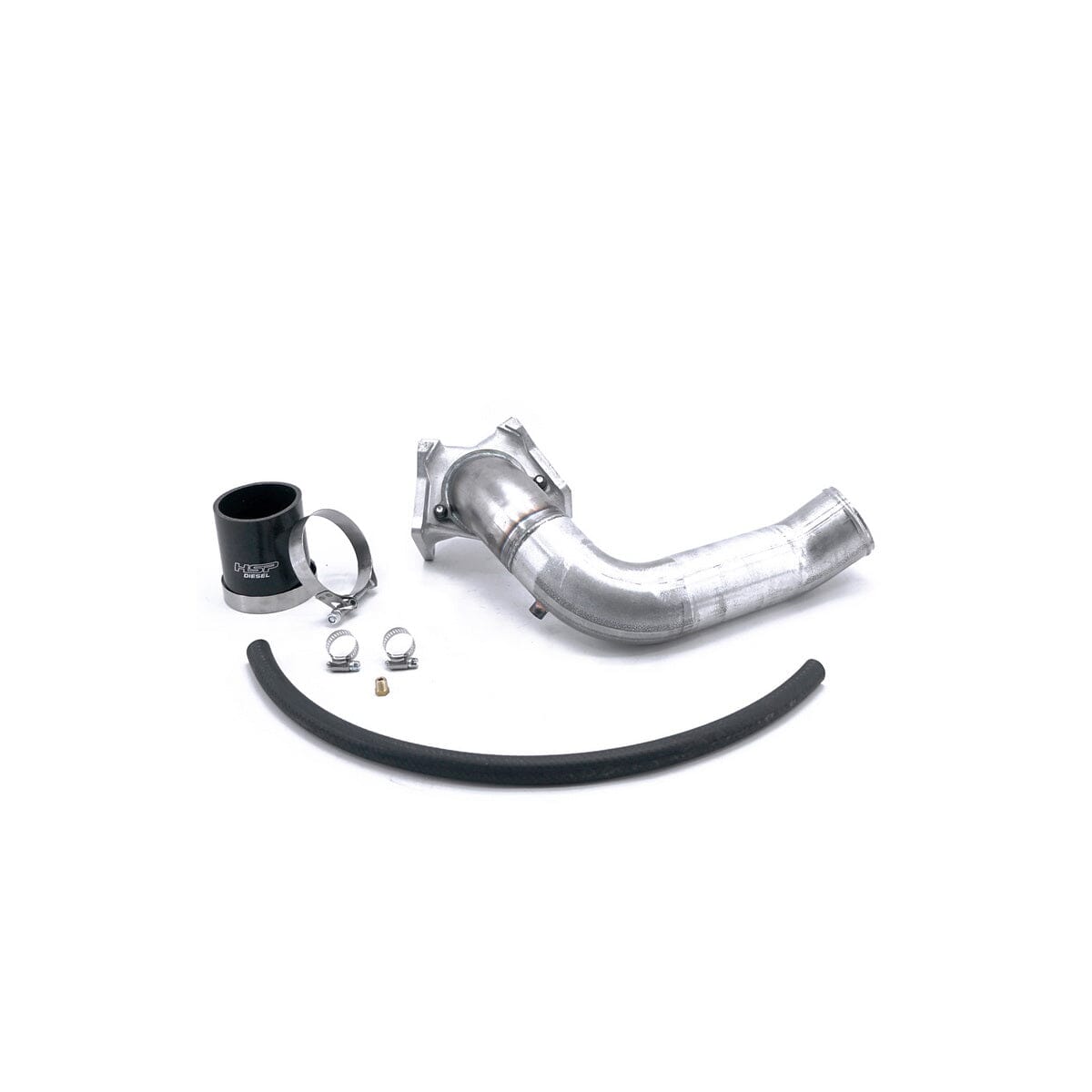 HSP Max Flow Bridge to HSP Cold Side (2004.5-2005 Chevrolet / GMC) Intercooler Pipes HSP Diesel Silver (Raw)