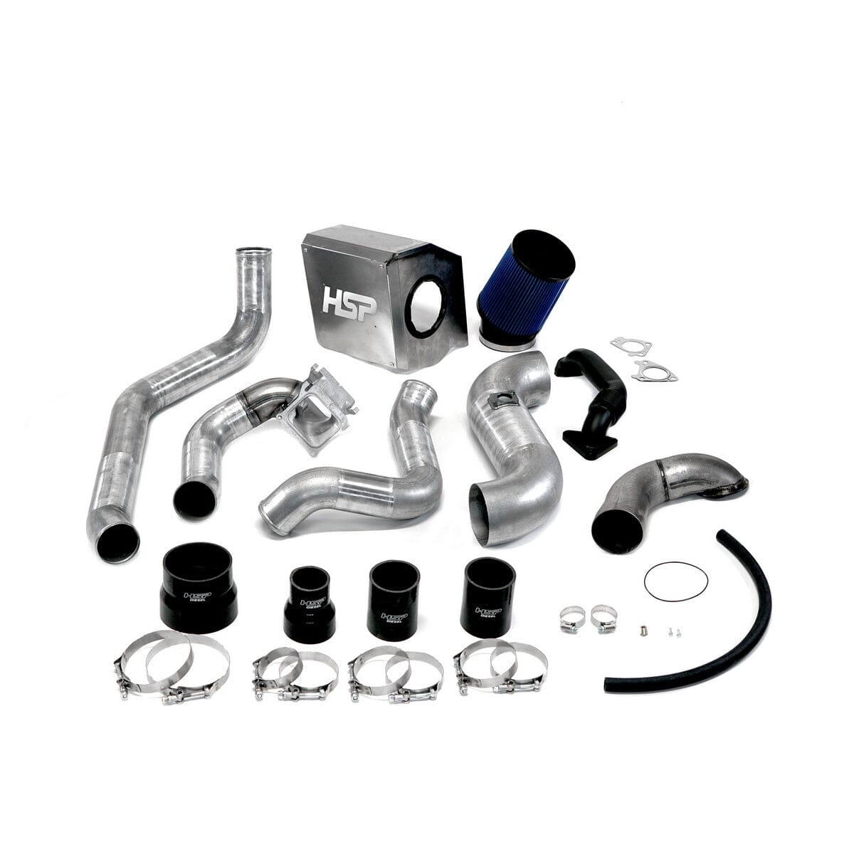 HSP Max Air Flow Bundle (2004.5-2005 Chevrolet / GMC) Cold Air Intake HSP Diesel Silver (Raw)