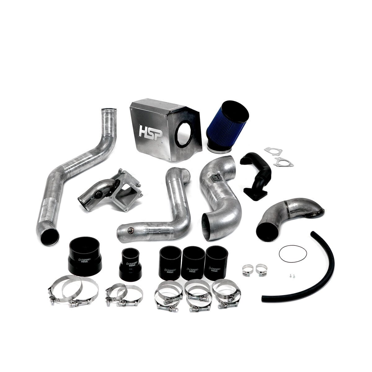 HSP Max Air Flow Bundle (2007.5-2010 Chevrolet / GMC) Cold Air Intake HSP Diesel Silver (Raw)