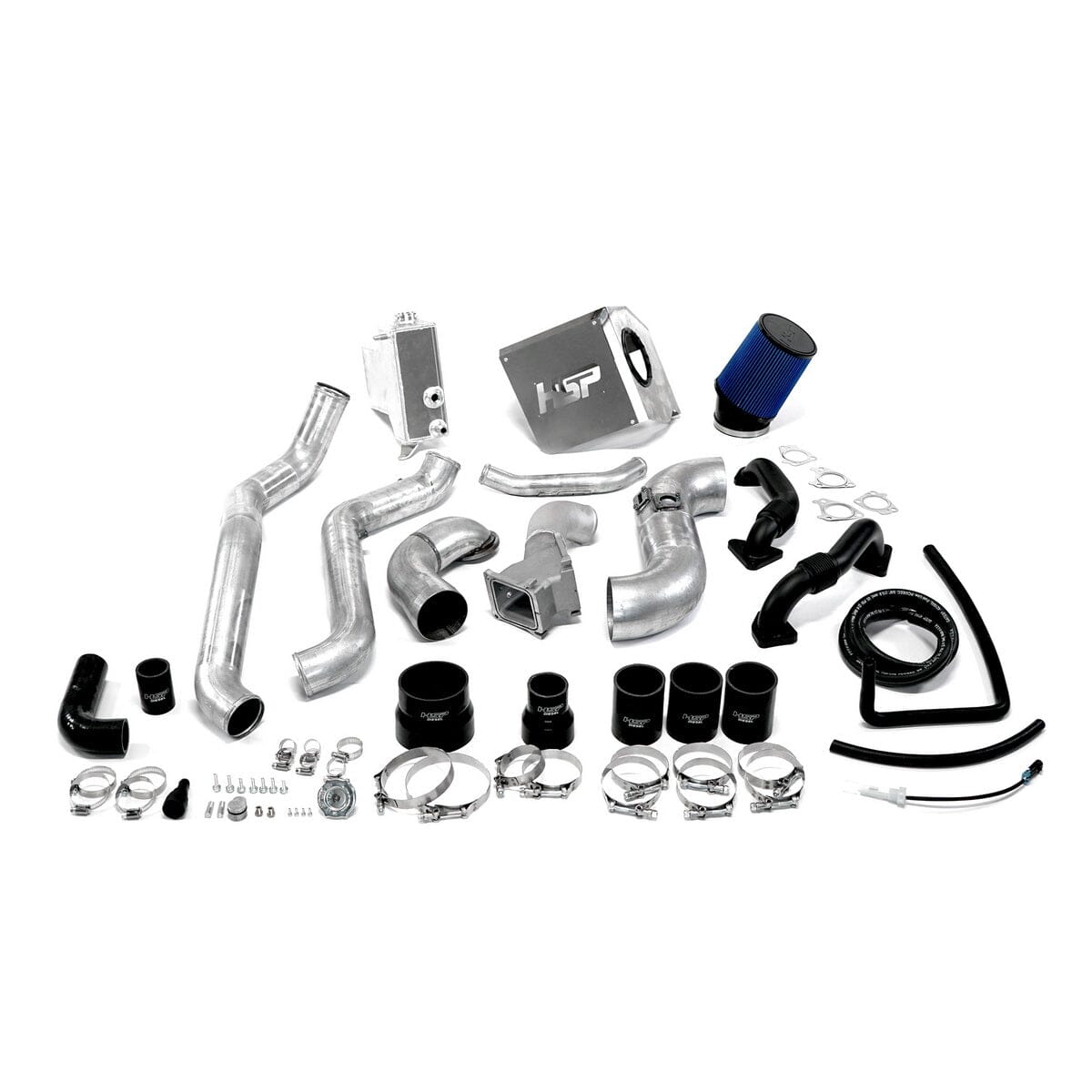 HSP Deluxe Max Air Flow Bundle (2013-2014 Chevrolet / GMC) Cold Air Intake HSP Diesel Silver (Raw)