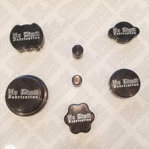 Complete Cap Set (2011-2016 Ford Powerstroke 6.7L) Engine Oil Filler Cap No Limit Fabrication