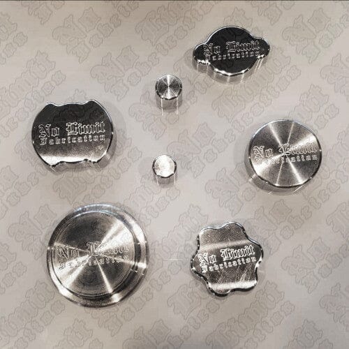 Complete Cap Set (2011-2016 Ford Powerstroke 6.7L) Engine Oil Filler Cap No Limit Fabrication