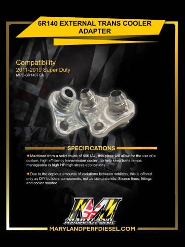 MPD 6R140 Trans Cooler Adapter (11-19 Powerstroke)